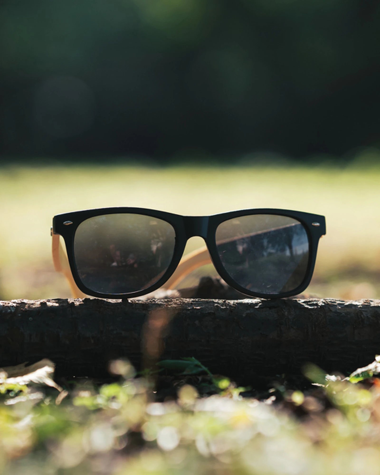 Promotional recycled plastic sunglasses with bamboo - 4
